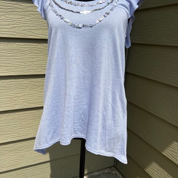 DREAM OUT LOUD, Selena Gomez, flutter sleeves, scoop neck.  Women's M top - Picture 4 of 7